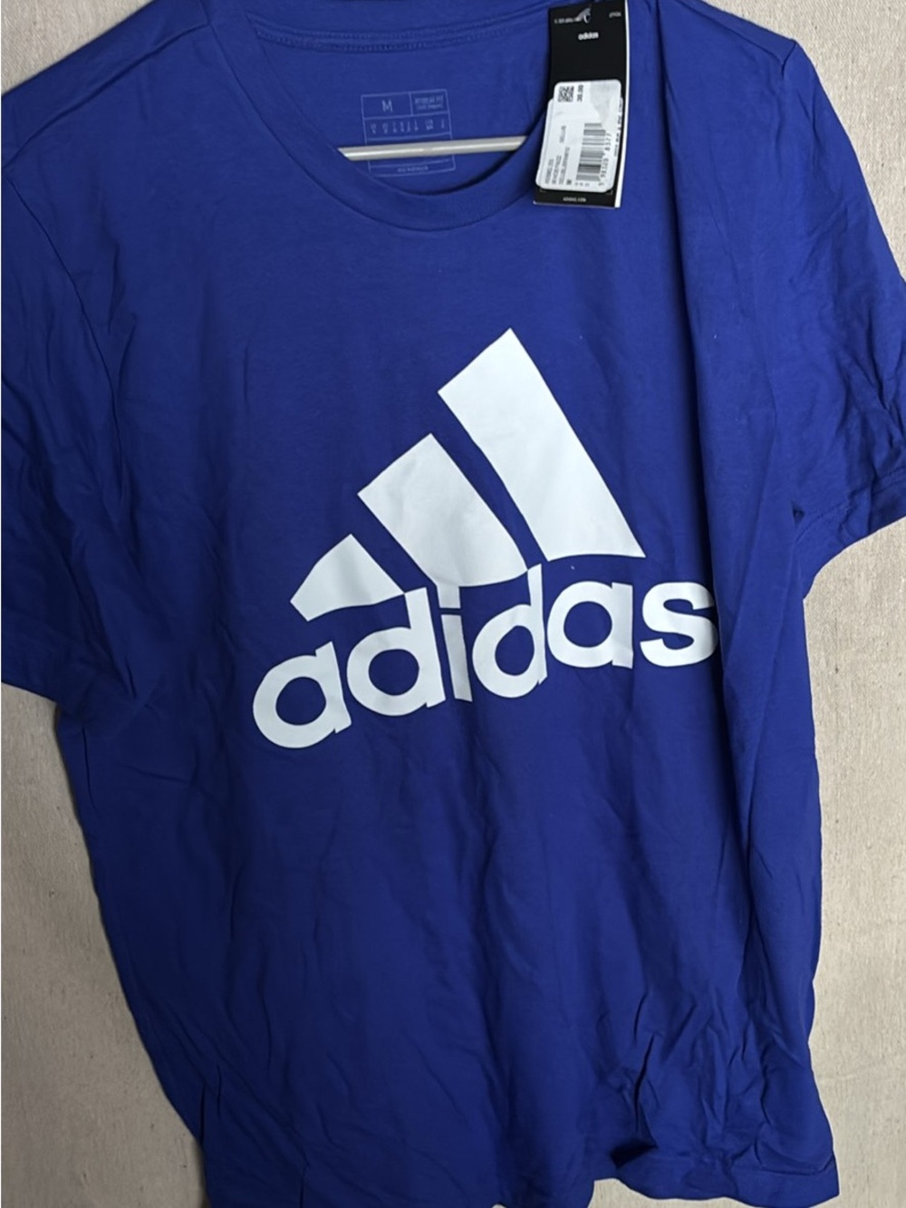 adidas Royal Blue Tee with White Logo